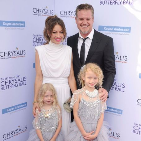 Eric Dane with his ex-wife and two daughter